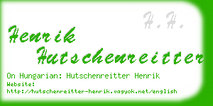 henrik hutschenreitter business card